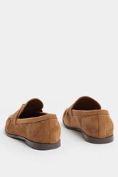 LTS Natural Brown Faux Suede Tassel Loafer In Standard Fit | Long Tall Sally 5