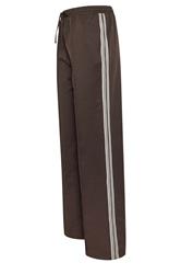 LTS Tall Women's Chocolate Brown Side Stripe Wide Leg Trousers | Long Tall Sally 8