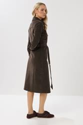 LTS Tall Chocolate Brown Cord Shirt Dress | Long Tall Sally 2
