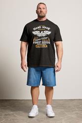 KAM Big & Tall Black California Print T-Shirt | BadRhino 1
