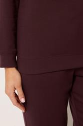 LTS Tall Women's Dark Cherry Red Crew Neck Sweatshirt | Long Tall Sally 4