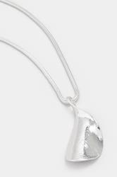 Silver Tone Twisted Pendant Necklace | Yours Clothing 3