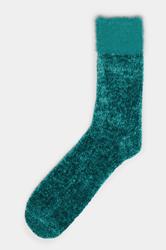 2 PACK Green & Purple Chenille Ankle Bed Socks | Yours Clothing 6