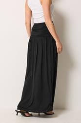 LTS Tall Women's Black Ruched Waist Maxi Skirt | Long Tall Sally 2