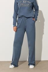 LTS Tall Denim Blue Wide Leg Joggers | Long Tall Sally 3