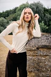 LTS Tall Ivory White Knitted Roll Neck Jumper | Long Tall Sally 7