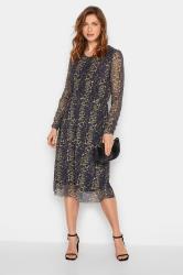LTS Tall Leopard Print Mesh Midi Dress | Long Tall Sally 1