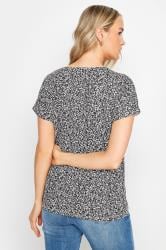 LTS 2 PACK Tall Women's Black & White Cotton Henley T-Shirts | Long Tall Sally 5