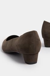 LTS Chocolate Brown Pointed Block Court Heel | Long Tall Sally 3