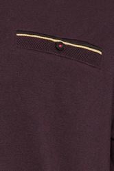 D555 Big & Tall Burgundy Red Jacquard Pique Polo Shirt | BadRhino 3