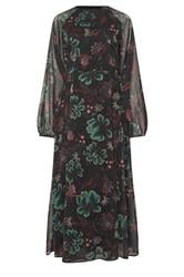 LTS Tall Black Chiffon Floral Maxi Dress | Long Tall Sally 1