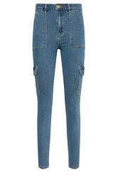 LTS Tall Blue Cargo Skinny Jeans | Long Tall Sally 5