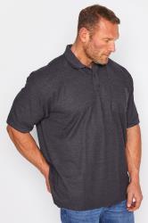 KAM Charcoal Grey Pocket Polo Shirt | BadRhino 2