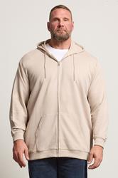 BadRhino Big & Tall Natural Brown Diamond Quilted Zip Through Hoodie | BadRhino 1