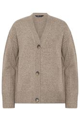 LTS Tall Brown Seam Detail Knitted Cardigan | Long Tall Sally 2