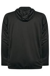 D555 Big & Tall Black Dry Wear Panel Zip Through Hoodie | BadRhino 2