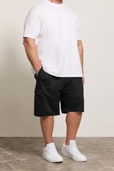 KAM Big & Tall Black Jersey Cargo Shorts | BadRhino 3