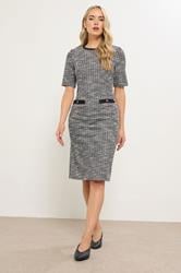 LTS Tall Black Boucle Midi Dress | Long Tall Sally 1