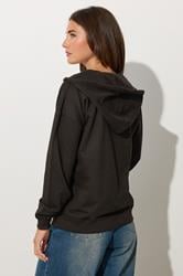 LTS Tall Women's Black Zip Through Pocket Hoodie | Long Tall Sally 4