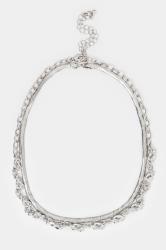 2 PACK Silver Knot Chain Choker Necklace 2