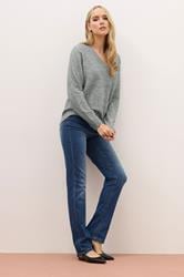 LTS PREMIUM Tall Grey Knit V-Neck Jumper | Long Tall Sally 3