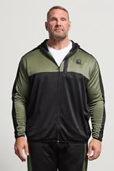 D555 Big & Tall Black Dry Wear Panel Zip Through Hoodie | BadRhino 1