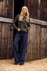 LTS Tall Women's Dark Indigo Blue Wide Leg Jeans | Long Tall Sally 6