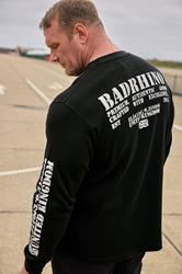 BadRhino Big & Tall Black Military Waffle Texture Long sleeve T-Shirt | BadRhino 1