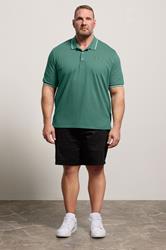 LYLE & SCOTT Big & Tall Everglade Green Tipped Polo Shirt | BadRhino 1