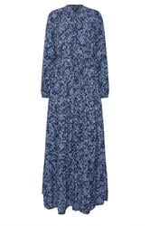 LTS Tall Women's Navy Blue Ditsy Crinkle Maxi Dress | Long Tall Sally 5