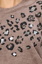 LTS Tall Brown Animal Embellished Jumper | Long Tall Sally 4