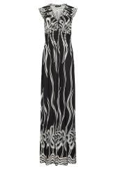 Long Tall Sally (LTS) Black & White Floral Dress; Tag Says US 12