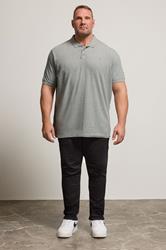 BadRhino Grey Marl Essential Polo Shirt | BadRhino 3