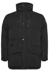 D555 Big & Tall Black Quilted Padded Jacket | BadRhino 4