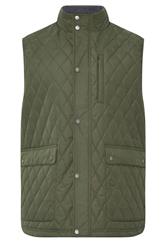 BadRhino Big & Tall Khaki Green Diamond Quilted Gilet | BadRhino 7