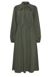 LTS Tall Green Acid Wash Tie Neck Midaxi Dress | Long Tall Sally 5