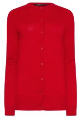 LTS Tall Red Button Down Knit Cardigan | Long Tall Sally 5