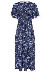 LTS Tall Women's Navy Blue Floral Midi Dress | Long Tall Sally 5