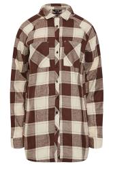 Tall Women's Brown Check Button Through Shirt | Long Tall Sally 7