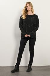 LTS Tall Black Studded Jumper | Long Tall Sally 3