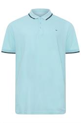 BadRhino Big & Tall Light Blue Tipped Polo Shirts | BadRhino 1