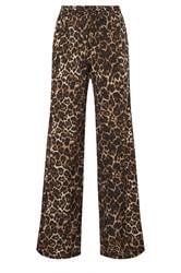 LTS Tall Women's Brown & Black Leopard Print Wide Leg Trousers | Long Tall Sally 5