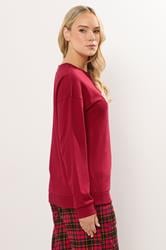 LTS Tall Red 'Sunday Dreaming' Slogan Lounge Top | Long Tall Sally 3