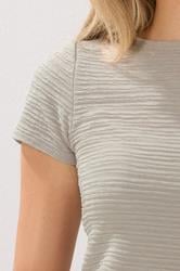 LTS Tall Ivory White Textured Slash Neck Top | Long Tall Sally 4