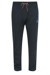 D555 Big & Tall Navy Blue Printed Open Hem Joggers | BadRhino 4