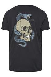 STUDIO A Big & Tall Black Snake & Skull Graphic T-Shirt | BadRhino 6