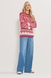 LTS Tall Red & White Fairisle Jumper | Long Tall Sally 2