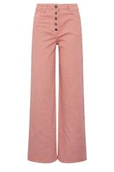 LTS Tall Women's Coral Pink Button Detail Wide Leg Jeans | Long Tall Sally 1