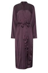 LTS Tall Burgundy Red Maxi Satin Robe | Long Tall Sally 5