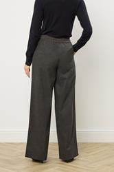 LTS Tall Grey Brushed Wide Leg Trousers | Long Tall Sally 4